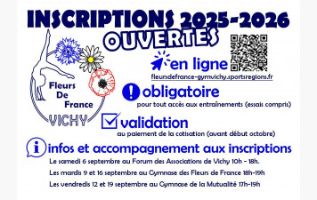INSCRIPTIONS 2025-2026