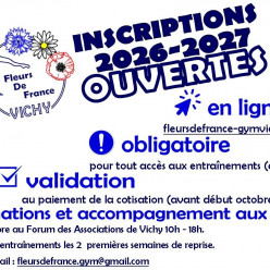 INSCRIPTIONS OUVERTES